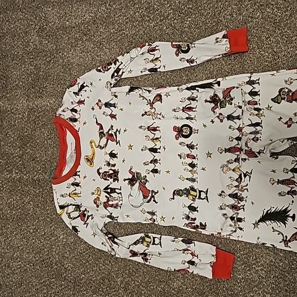 Pottery Barn Dr Suess Grinch Christmas Pajamas Kids Size 14 - Picture 3 of 5
